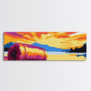 Driftwood Beach, Sunset Painting, Coastal Home Decor, Nature Lovers Art, Canvas Print, Relaxing Bedroom Art, Tropical Wall Art