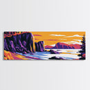 Rocky Cliffs, Coastal Landscape, Sunset View, Wilderness Art, Canvas Print, Rustic Cabin Decor, Adventure Inspired Wall Art