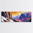 Mountain View, Winter Landscape, National Park Art, Canvas Print, Lodge Wall Decor,  Adventure Art, Snowy Scene, Scenic Painting