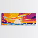 Coastal Sunset, Beach Wall Art, Ocean Scene, Canvas Print, Relaxing Decor, Summer Vibes, Seascape Painting, Living Room Artwork