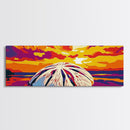 Seashell Sunset, Beach Wall Art, Ocean Decor, Canvas Print, Vibrant Coastal Painting, Nautical Living Room Art, Tropical Bedroom Decor