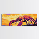 Giant Lobster, Fantasy Marine Art, Ocean Creature, Canvas Print, Surreal Coastal Painting, Nautical Living Room Decor, Sea Life Art