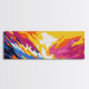 Sunset Wave, Ocean Wall Art, Abstract Beach Scene, Coastal Decor, Canvas Print, Vibrant Seascape, Living Room Art, Surfer Gift