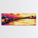 Driftwood Sunset, Nature Art, Rustic Wall Decor, Vibrant Landscape, Framed Canvas Print, Serene Seascape, Lake House, Bold Colors