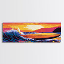 Ocean Adventure, Speedboat Waves, Adrenaline Art, Framed Canvas Print, Nautical Wall Decor, Sports Enthusiast Gift, Living Room Artwork