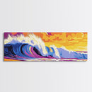 Majestic Waves, Surfing Paradise, Ocean Motion, Canvas Print, Beach House Wall Art, Coastal Theme, Relaxing Bedroom Art, Gift Idea