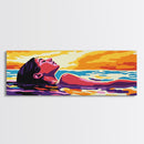 Sunset Serenity, Woman Floating, Peaceful Escape, Canvas Print, Boho Wall Art, Self-Care Theme, Relaxing Bedroom Decor, Gift Idea