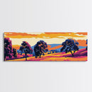 Rolling Hills, Vibrant Trees, Autumn Landscape, Canvas Print, Nature Wall Art, Rustic Home Decor, Dining Room Artwork, Boho Art