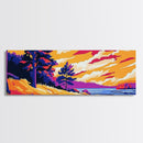 Pine Forest, Riverbank Glow, Scenic Sunset, Canvas Print, Rustic Nature Wall Art, Cabin Decor, Living Room Artwork, Tranquil Retreat