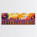 Picket Fence, Autumn Trees, Canvas Print, Cozy Fall Art, Warm Wall Decor, Rustic Landscape, Living Room Art, Country Farmhouse Decor