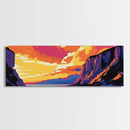Cliffside Sunset, Golden Coast, Majestic Landscape, Canvas Print, Nature Wall Art, Bold Colors, Living Room Art, Scenic View, Travel Lover
