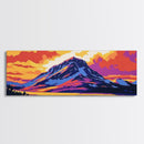 Majestic Mountain Art, Bold Colorful Landscape, Vibrant Sunset Scenery, Rustic Lodge Wall Decor, Western Adventure Aesthetic, Canvas Print