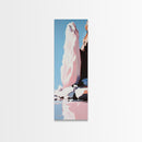 Iceberg, Arctic, Frozen Landscape, Blue, White, Modern Home Art, Minimalist, Winter, Living Room, Office, Framed Canvas Print