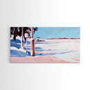 Winter Landscape, Snowy Field, Rustic Wall Decor, Farmhouse Art, Living Room Art, Framed Canvas Print, Winter Scene, Serene Home Art