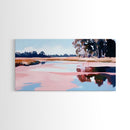 Marshland Serenity, Nature Landscape Art, Tranquil Scenery, Warm Neutrals, Earthy Wall Decor, Relaxing Aesthetic, Canvas Print, Bedroom
