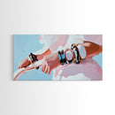 Modern Fashion, Bold Jewelry, Chic Art, Framed Canvas Print, Contemporary Wall Art, Feminine Decor, Minimalist Aesthetic, Bedroom Art