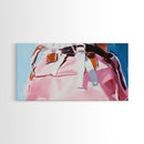Western Outfit, Cowgirl Fashion Art, Rustic Ranch Decor, Soft Pastel Tones, Modern Minimalist Painting, Aesthetic Room Art, Framed Canvas Print