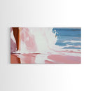 Ocean Waves, Beach Painting, Coastal Decor, Relaxing Seascape, Minimalist Artwork, Bathroom Wall Art, Framed Canvas Print, Tropical Aesthetic