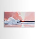 Sunset Reflection, Ocean View, Framed Canvas Print, Pastel Coastal Art, Dreamy Seascape, Modern Wall Decor, Nature Aesthetic