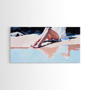 Beach Serenity, Relaxing Vacation Art, Coastal Aesthetic, Soft Summer Colors, Ocean Inspired, Framed Canvas Print, Modern Wall Decor