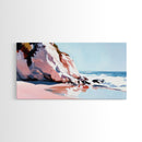 Coastal Cliffs, Ocean Waves, Beach Landscape, Wall Art, Canvas Print, Living Room Art, Modern Seascape, Blue Wall Decor, Nautical Art