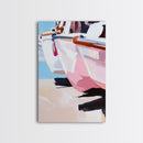 Sailboat, Coastal Painting, Nautical Wall Art, Beach House Decor, Framed Canvas Print, Living Room Wall Art, Seaside Print