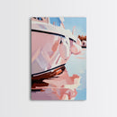 Coastal, Boat, Reflection, Nautical, Framed Canvas Print, Modern Wall Art, Minimalist Decor, Ocean Wall Art, Living Room Artwork, Beach Aesthetic