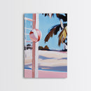 Beach Volleyball, Coastal Fun, Tropical Vibes, Sunset Sport, Canvas Print, Summer Wall Art, Beach House Decor, Relaxed Style