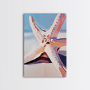 Starfish, Beach Decor, Coastal Wall Art, Nautical Print, Boho Art, Pastel Aesthetic, Ocean Lover Gift, Canvas Print, Living Room Art