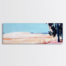 Rolling Fields, Pastel Landscape, Countryside Painting, Nature Decor, Modern Farmhouse Art, Living Room Wall Art, Framed Canvas Print