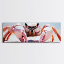 Crab Art, Beach Wall Art, Coastal Decor, Nautical Painting, Ocean Animal Print, Pastel Tones, Living Room Art, Canvas Print