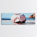 Beach Rock, Coastal Scene, Serene Landscape, Framed Canvas Print, Minimalist Wall Art, Modern Decor, Ocean Wall Art, Office Art
