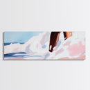 Ocean Splash Painting, Coastal Wave Print, Minimalist Beach Art, Soft Pastel Seascape, Large Canvas Print, Boho Home Decor, Bedroom Art