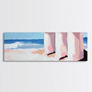 Seascape Painting, Minimalist Beach Art, Coastal Breeze Print, Nautical Theme Decor, Ocean Lover Gift, Canvas Print