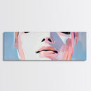 Abstract Mask Art, Portrait Painting, Soft Pastel Expression, Unique Wall Decor, Large Canvas Print, Minimalist Home Art, Boho Aesthetic