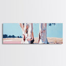 Desert Trees, Minimalist Landscape, Rustic Home Decor, Framed Canvas Print, Living Room Wall Art, Boho Aesthetic, Neutral Nature Art