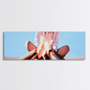 Bonfire Moment, Autumn Night Scene, Outdoor Living Art, Canvas Print, Warm Cozy Decor, Minimalist Fire Painting, Boho Aesthetic