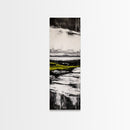 Black and White, Minimalist Landscape, Ocean View, Canvas Print, Modern Wall Art, Neutral Home Decor, Bedroom Artwork, Coastal Painting