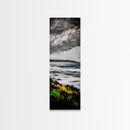 Coastal Horizon, Abstract Seascape Painting, Beach Wall Art, Framed Canvas Print, Office Decor, Ocean Waves Artwork, Living Room Art