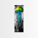 Jellyfish Art, Ocean Life, Colorful Abstract, Underwater Decor, Canvas Print, Modern Wall Art, Coastal Home, Living Room Art