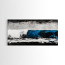 Ocean Wave, Blue, Modern, Canvas Print, Abstract Coastal Wall Art, Surfing Theme Artwork, Contemporary Beach Decor, Large Wall Art