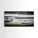 Stormy Coast, Ocean Waves, Black and White Seascape, Coastal Home Decor, Nautical Art, Living Room Wall Art, Canvas Print