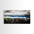 Abstract Ocean, Minimalist Seascape, Modern Coastal Wall Art, Ocean View, Nautical Home Decor, Framed Canvas Print, Beach House Art