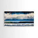 Ocean Waves, Abstract Seascape, Coastal Art, Large Wall Decor, Blue Wall Art, Modern Painting, Beach House, Canvas Print