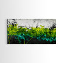 Abstract Landscape, Green Field, Modern Nature Art, Contemporary Painting, Office Decor, Kitchen Wall Art, Canvas Print, Textured Art