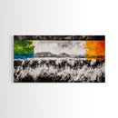 Abstract Cattle, Western Art, Colorful Farm Scene, Framed Canvas Print, Modern Ranch Wall Decor, Farmhouse Style, Rustic Artwork