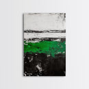 Green Horizon, Abstract Landscape, Contemporary Painting, Bold Nature Art, Modern Home Wall Decor, Unique Artwork, Canvas Print