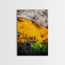 Golden Hills, Abstract Landscape, Earthy Tones, Autumn Wall Art, Warm Color Palette, Nature Inspired, Living Room Art, Framed Canvas Print