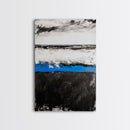 Monochrome Waves, Coastal Serenity, Abstract Seascape, Canvas Print, Minimalist Art, Modern Beach House Decor, Office Wall Art