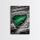 Emerald Pool, Abstract Geode, Nature Art, Textured Painting, Framed Canvas Print, Modern Earth Tones, Office Wall Art, Luxe Home Decor
